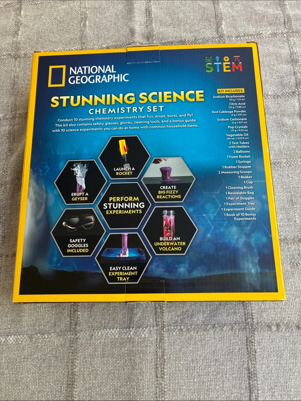 National Geographic Stunning Science Chemistry Set - Blue & Yellow